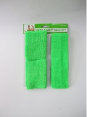 Green Sweatband Set