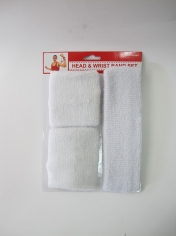White Sport Sweatband Set