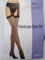 Black Lace Garter Belt Fishnet Stocking