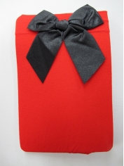 Red Thigh High Stockings With Bows