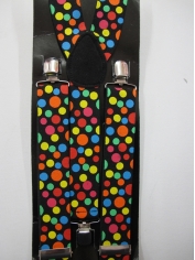 Polka Dot Clown Suspenders