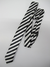 White Stripe Tie - Costume Accessories