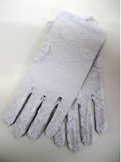 Short White Lace Gloves - Costume Accessories