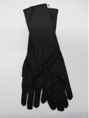Elbow Length Black Gloves - Costume Accessories