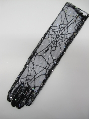 Black Spider Web Gloves 