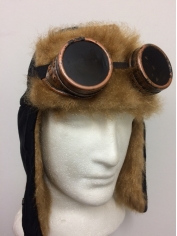 Old Pilot Helmet with Goggles