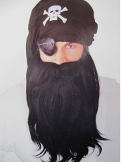 Long Black Beard and Mustache