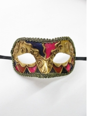 Gold Pink Print - Masquerade Masks
