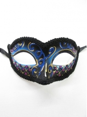 Blue Black with Glitter - Masquerade Masks