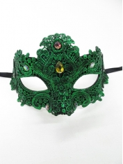 Green Lace Eye Mask - Masquerade Masks 