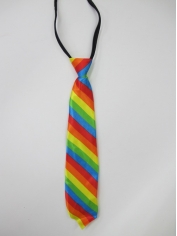 Rainbow Tie With Zip - Mardi Gras Accessories